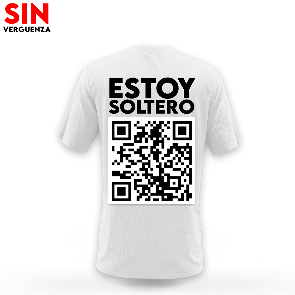 Colección de Camisetas de con QR "Estoy Soltero"