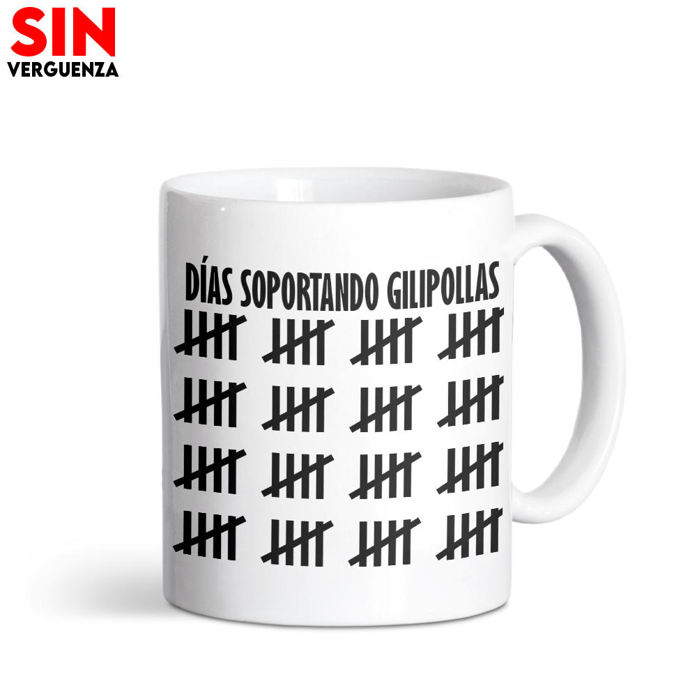 Taza "Días Soportando Gilipollas"