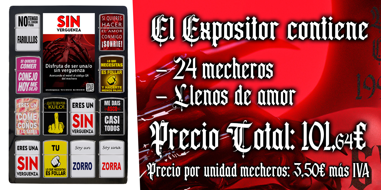 Expositor de mecheros eróticos