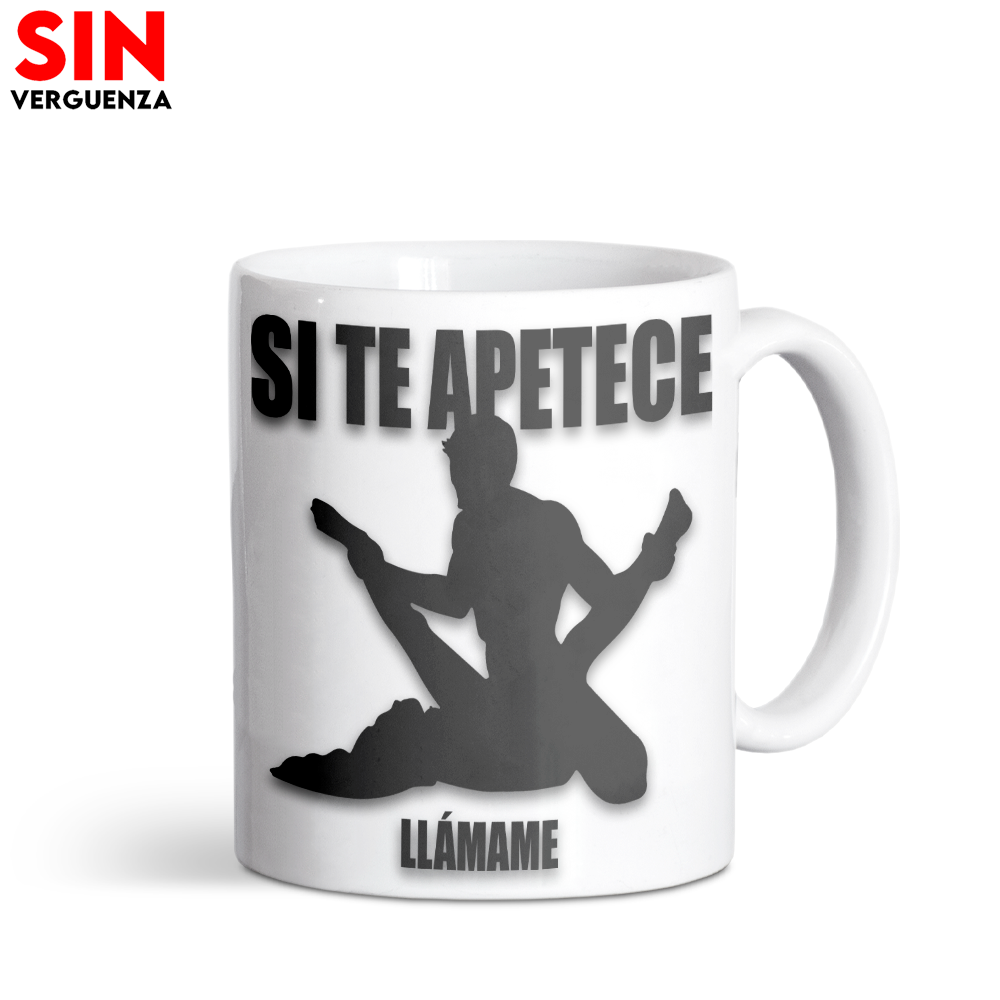 Taza de "Si te apetece, Llámame"