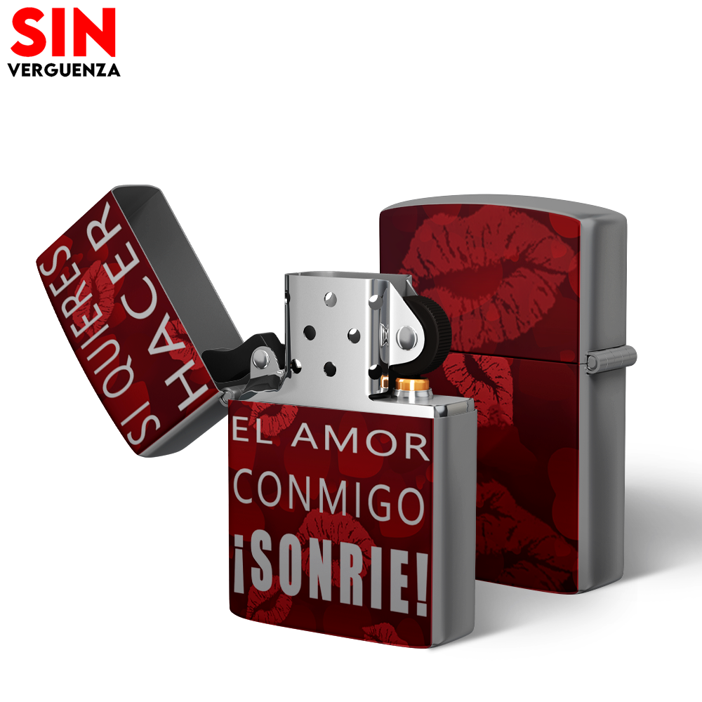 Zippo de "Si quieres hacer el amor, Sonrie"
