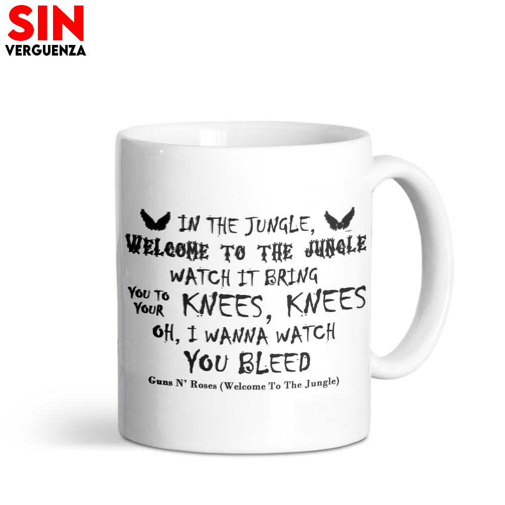 Taza frase "Welcome to the jungle"