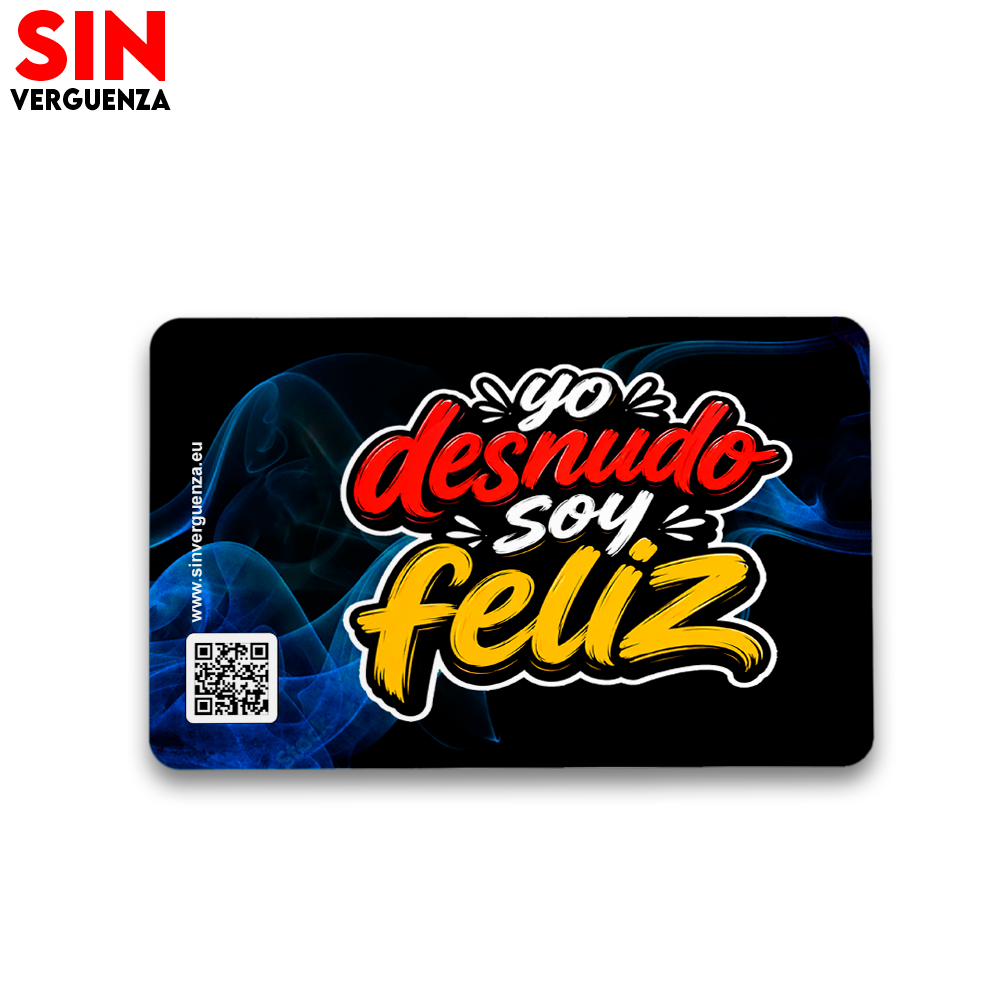 Imán "Yo Desnudo Soy Feliz"