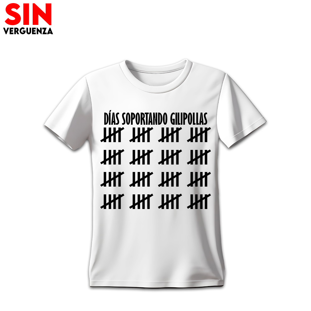 Colección de Camisetas "Días Soportando Gilipollas"