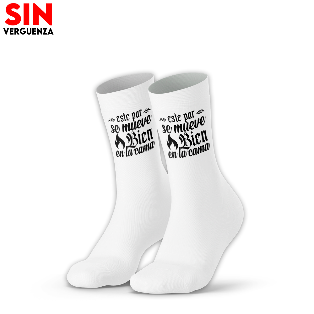 Calcetines "Este par se mueve bien en la cama"