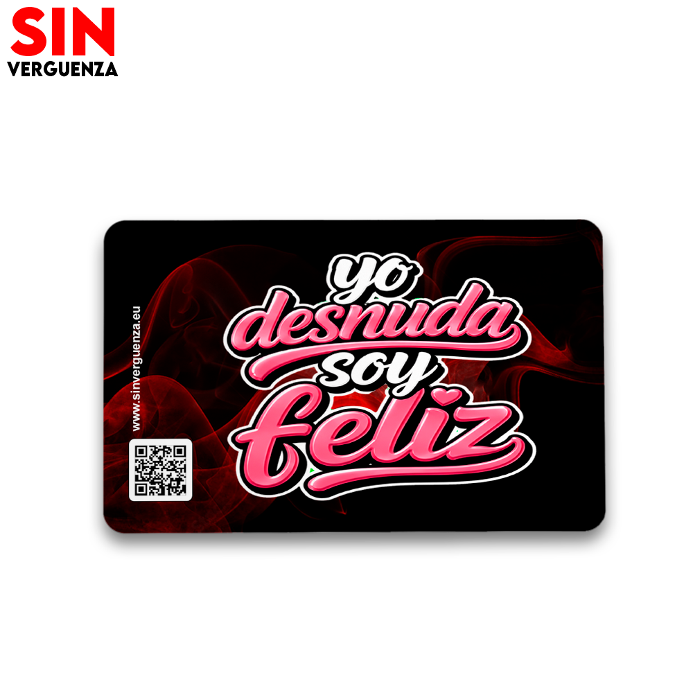 Imán "Yo Desnuda Soy Feliz"